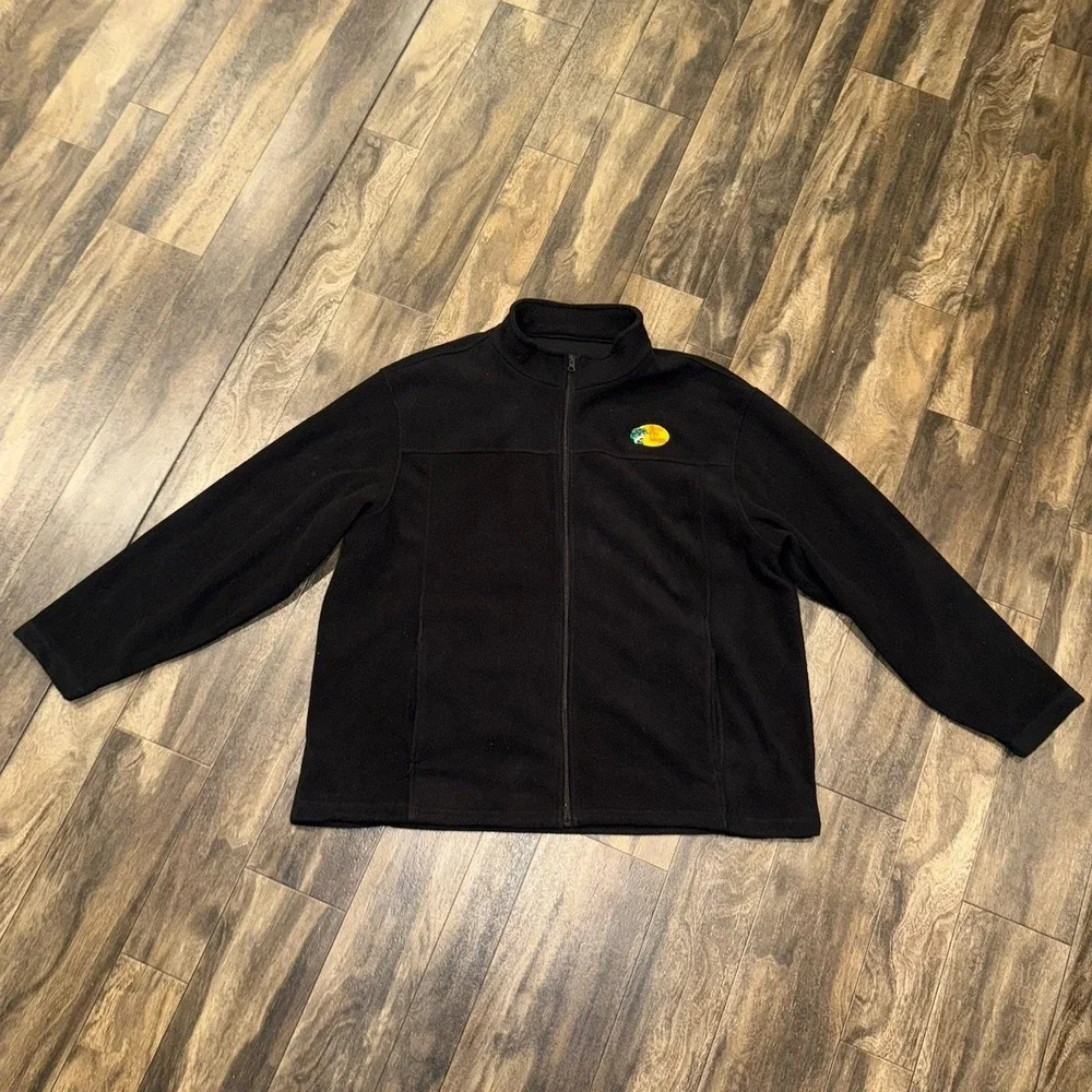 Bass Pro Shops‎ Mens Black Fleece Full-Zip Collard Jacket Size XL